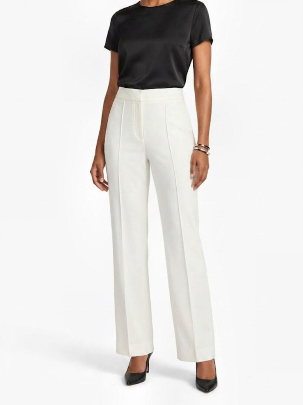 Victor Alfaro bootcut trousers, Off White, Womens Size 8 US